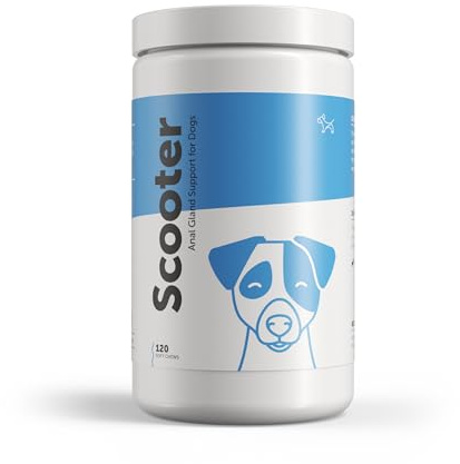 Dog's Lounge - SCOOTER - Digestive Soft Chews for Dogs | Wheat Free Supplement for Healthy Anal Glands with Added Pumpkin | Support Normal Bowel Function and Eliminate Scooting (60 chews)