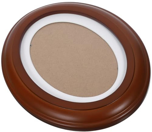 ABOOFAN Cornice ovale in legno, decorazione da parete, ovale, in legno, senza cuciture e 17 8 cm