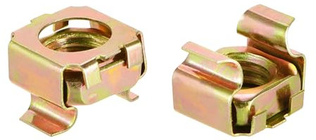 QUARKZMAN Tuercas Enjauladas M10 para Armario de Rack de Servidor Acero al Carbono con Recubrimiento de Zinc Amarillo Paquete de 5