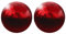 sourcing map 2 Stück Globus-Deko-Kugel, 90 mm, reflektierende Gartenkugel, hohler Ball, nahtloser Edelstahl-Ball, glatter Spiegelkugel für Garten, Heimdekoration, Rubinrot