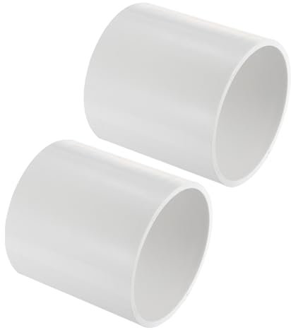 PATIKIL Accoppiatore per Tubo in PVC da 3-1/2, 2 Pezzi Connettore a Presa per Tubo Dritto per Uso Estensione Tubi Sistemi di Irrigazione a Goccia Spruzzatore Industriale Domestico, Bianco