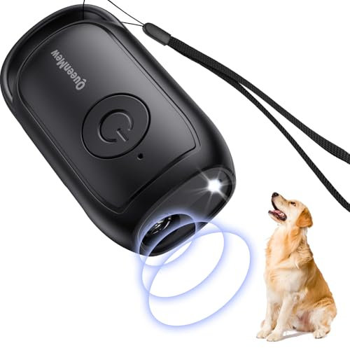 Antibell Ultraschall Gerät,Tragbar Antibell für Hunde,LED-Licht Ultraschall Anti Bell Gerät Hunde,26FT Wiederaufladbare Hundebell-Kontrolle im Innen Außenbereich,Anti-Bell-Mittel Hunde Sicher/effektiv