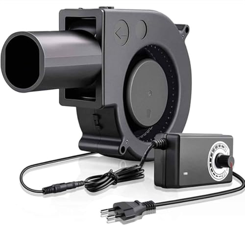 Tiardey Ventilador Radial de 240 V CA Ajustable con Controlador de Velocidad Ventilador de turbina de 97 mm Ventilador para Calentadores Parrilla Barbacoa Picnic