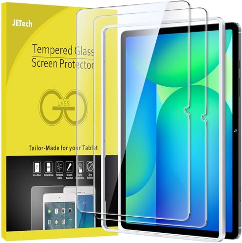 JETech Screen Protector for Samsung Galaxy Tab S10 FE Plus/S10 FE+ 2025 (13.1 Inch), with Easy Installation Frame, 9H Tempered Glass Film, HD Clear, 2-Pack