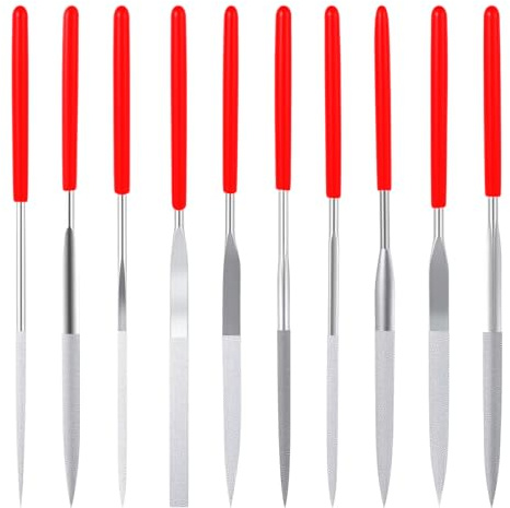 TIESOME 10 limes diamantées pour modélisme,Petites limes diamantées en métal - Outils pour le travail du métal de précision - Outil de sculpture sur bois et plastique