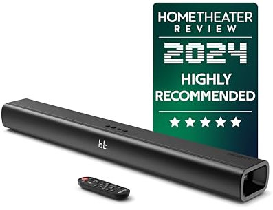 Majority Naga 80 Soundbar Bluetooth per TV | Barra Audio 2.2 Canali 140W con Subwoofer Integrato | HDMI ARC, Ottico, AUX, USB | Soundbar per Smart TV con Suono Surround 3D