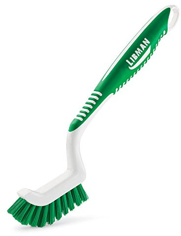 Libman Commercial 18 Tile and Grout Brush, Polypropylene, 9.75 Total Length, Green and White (Pack of 6)