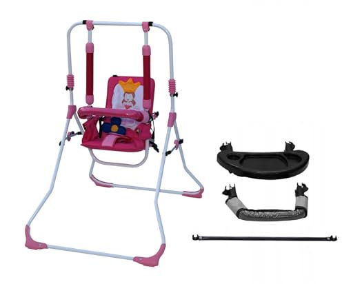 Altalena per bambini, 2 in 1, altalena per bambini, altalena e seggiolone, in una cintura di sicurezza con staffa, compatta pieghevole per interni ed esterni