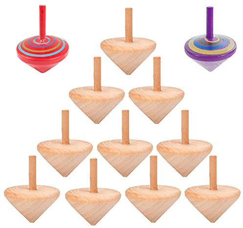 Liuer 20 Stück Kreisel aus Holz, kleine Kreisel, Lernspielzeug für Kinder, Geburtstagsgeschenk, Partytütenfüller
