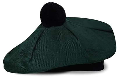 UMAM Tam o' Shatner Chapeau Tammy en Laine Acrylique Traditionnelle écossaise, Vert uni 030tcp, Taille Unique