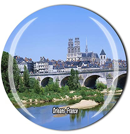 Orleans France Aimant de réfrigérateur 3D en cristal souvenir touristique collection cadeau