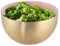 Relaxdays Servir Ensaladera Fiore Doro 1L, Frutero, Cuenco Cocina, Bol Repostería Acero INOX, 8,5x15 cm, Rosa y Dorado, Inoxidable, 15 cm