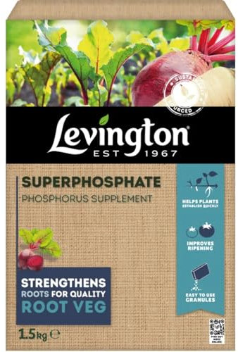 AMK® Levington Superphosphate 1.5kg Granular Fertiliser Plant Food for Strong Root Growth Establishment Flowers Fruit Vegetables Feed