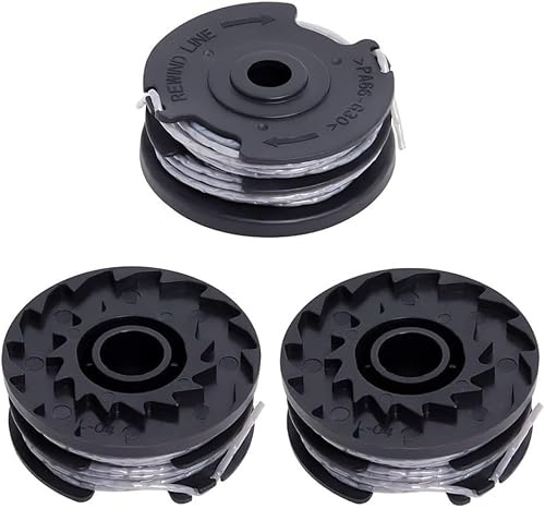 Daaxing 3 bobine di filo di ricambio per decespugliatore Greenworks G40ltk2/ G40ltk2x / G40lt / 2101507, filo di nylon 9 m di diametro 1,65 mm diametro della filettatura