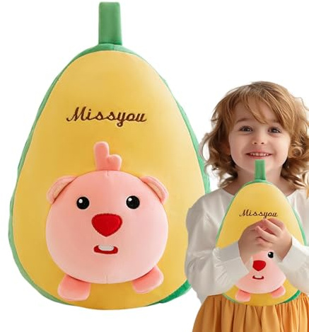 Juego de cojines y manta de viaje, funda de cojín, manta de viaje, 2 en 1 con forma de aguacate, cojín portátil para sofá, manta y cojín para el hogar, estudio