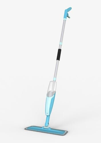 Mopa Fregona con Pulverizador, Homgif Microfibra Mopa Spray Mop con Botellas Recargables Fregona Microfibra Rotación de 360°para el Hogar,Cocina,Azulejos,Madera Dura,Madera,Cerámica,Laminado