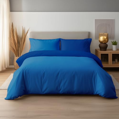 Dorian Home - Set Copripiumino Matrimoniale 250x200 con Sacco Copri Piumino in 100% Microfibra + 2 Federe Cuscino Letto 50x80 con Patella di 18 cm, Parure Copripiumino 4 Stagioni