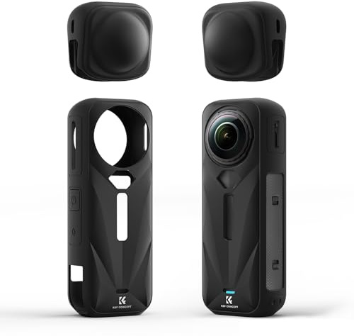 K&F Concept Custodia in Silicone Nero compatibile con Insta360 X5