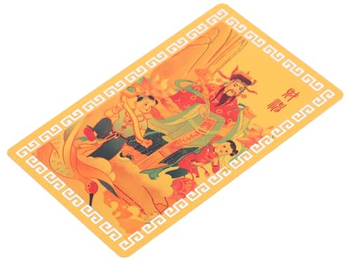 Hohopeti Carte Taisui Amulette Style Chinois Carte Chance Traditionnelle Décoration Amulette Délicate