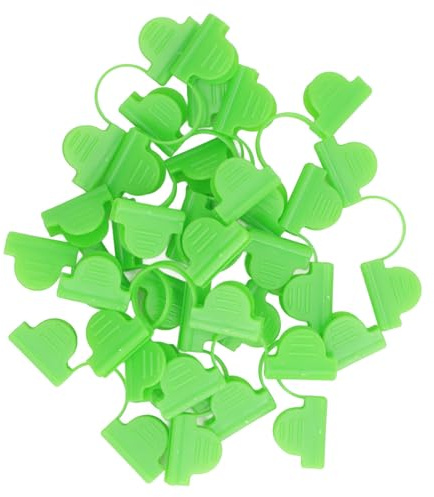 Aumotop Växthusklämmor, 100 St Plastdubbelhuvudskuggning Trädgårdsbågeklämmor för Växthusfilmsnät Skärmpaneler PP Material (Ljusgrön)