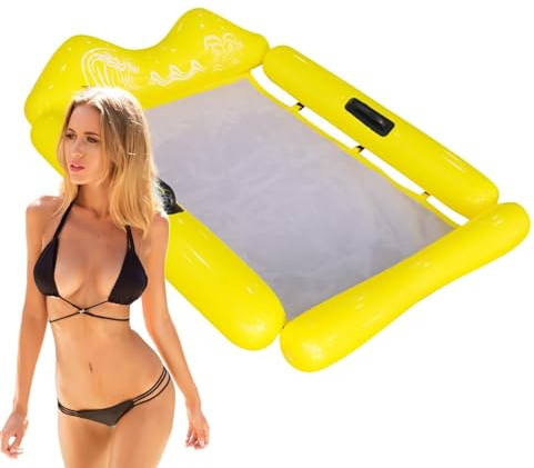 Vattenhängmatta - 78x110x15cm Mångsidiga Uppblåsbara Pool Flottörer, Solstol | För Flod, Hav, Sjö, Bakgård - Poolhängmatta Lounge Stol För Resa, Simning, Semester, Familj, Fest, Avkoppling