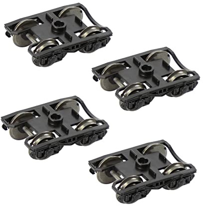 Evemodel HP0687 - Set di 4 carrelli per modellini di treni 1:87 in scala HO con ruota metallica, 91,4 cm