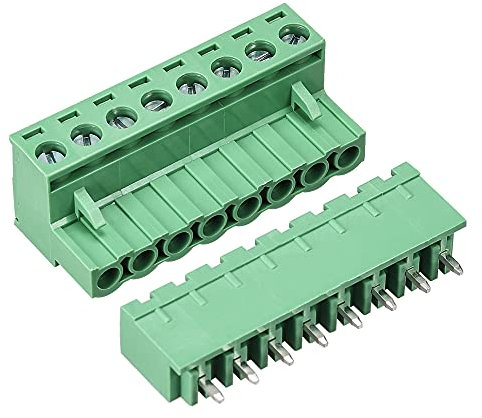 sourcing map 8 Pin 5.08mm Pitch Male Female PCB Screw Terminal Block 5 Sets