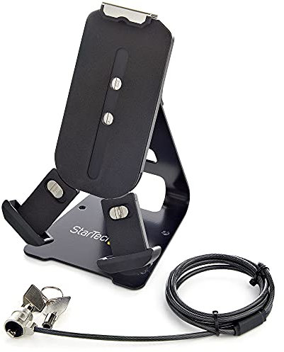 StarTech.com Sichere Tablet-Halterung mit K-Slot-Kabelschloss - iPad Ständer für 7,9-13 Zoll Tablets mit Diebstahlsicherung- Universell Verstellbarer Tablet Tischständer (SECTBLTDT)