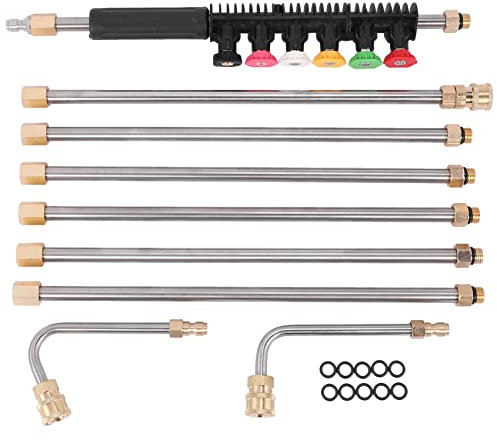 Torribala Hochdruckreiniger-Verlängerungsstäbe – 120 Dachrinnenreinigung, Teleskop-Ersatzlanze, Fensterreiniger-Düsenspitzen
