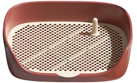 JISADER Toilette per Cani Vasino per addestramento ad Angolo per Interni per Cani di Taglia Piccola e Media Toilette per Animali Domestici, lettiera, lettiera, Rosso S