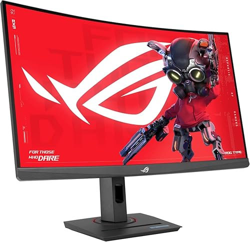 ASUS ROG Fast VA XG27WCS 27 Widescreen IPS Black Curved Monitor (2560x1440/1ms/HDMI/DisplayPort/USB-C)