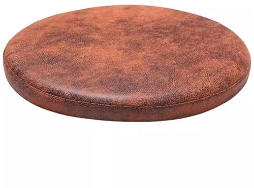 MOODMUSE Rundes Stuhlkissen,Runde Sitzkissen,Leder-Sitzpolster for Runde Stühle,4 cm Dickes Stuhlkissen Aus Memory-Schaum(Orange,40cm)