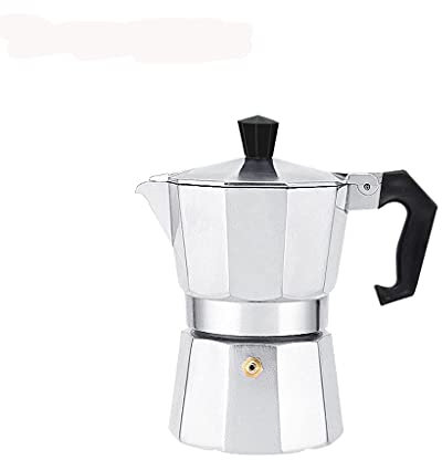 Cafetera de Aluminio para Moca, Espresso, cafetera, Tetera, para Uso doméstico y Exterior (tamaño: 12 tazas/600 ml) (Onecolor, 9 tazas/450 ml)