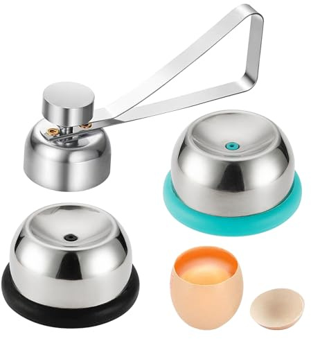 2 Stück Eierstecher Eipicker Edelstahl, mit Eieröffner Eierknacker, Küchenhelfer Eieröffner Werkzeug für Harte und Weiche Eier, Gekochtes Eier