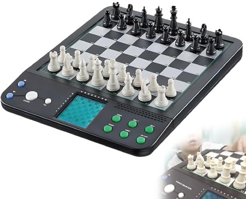 Juego de ajedrez electrónico, juego de computadora inteligente parlante para adultos y principiantes, interacción inteligente hombre-máquina, tablero magnético