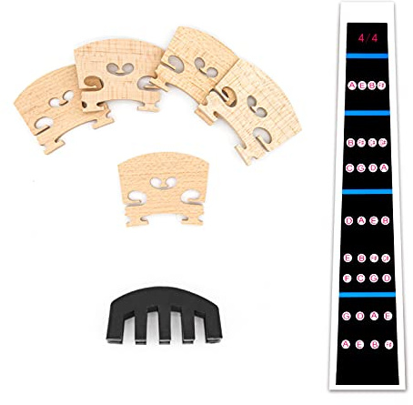 INKNOTE 8-Piece Violin Set - 4/4 Full Size Violin, Maple Bridges, Rubber Mute, Dust-Free Cloth