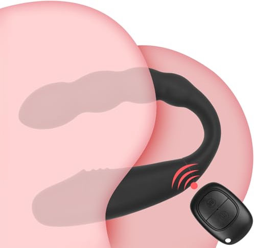 YcsLust Doppeldildos Dildo Anal Vibrator Klitorisstimulator G-punkt Vagina Klitoris Anal Massage Drahtlose Steuerung Dildo Doppel Headed Vibratoren U-förmigen Sex spielzeug für für Frauen Lesben, Paar