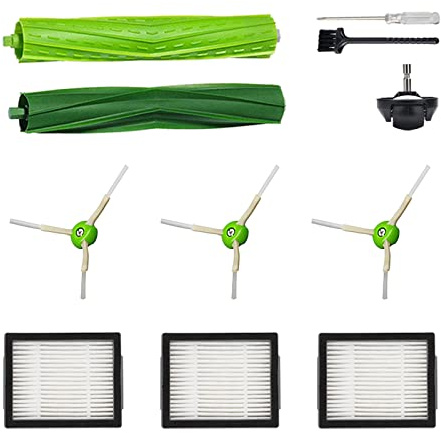 Replacement Parts Accessories for iRobot Roomba i7 j7 i6 i8 i3 i4 i1 e5 e6 I E Series Vacuum Cleaner Includes 1 Pack Roller Brush,Front Caster Wheel,and 3 Pack Filter,Side Brush