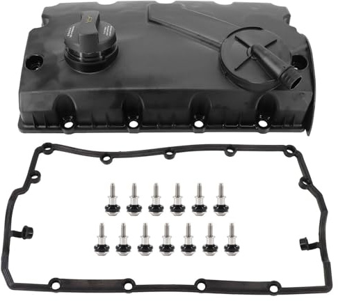 Dixhills Tapa de válvula de culata compatible con A4 B6 B7 A6 C5 Galaxy I ALHAMBRA 7V8 7V9 SUPERB I 3U4 TRANSPORTER T5 Repuesto para 038103469AE 038103469R