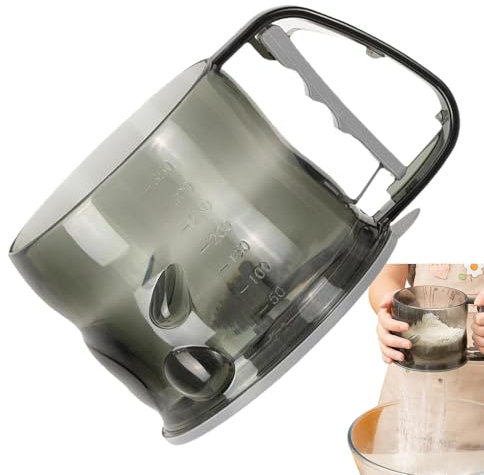 Tamis à farine pour pâtisserie, sucre glace - Saupoudreuse à la main - Plumeau transparent - Accessoires de cuisson - 24 appareils de cuisson à mailles fines - Tamis à farine pour pâtisserie,