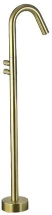 Robinet de baignoire sur pied, mitigeur de douche, mélangeur de baignoire à double/trois poignées(Brushed Gold)