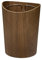 Relaxdays Cestino Gettacarte in Legno, Pattumiera Rotonda, Anello per Sacchetto Rifiuti, Cesto 9 L, HxD 30x23 cm Marrone
