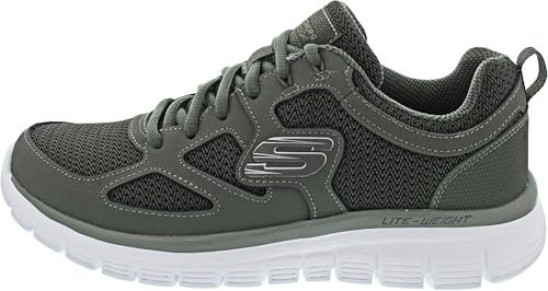 Skechers Mens Flex Burns Agoura Trainers - Olive, UK9
