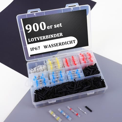 Uppsättning av 900 lödkontakter med krympslang
