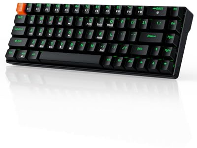 VidaTeco Wireless Mechanical Gaming Keyboard, 60% Percent Keyboard Compact US Layout, Portable Full Keys Anti-ghosting Gaming Keyboard Power Saving,Red Switch,for PC,Mac
