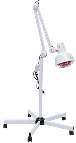 Floor Standing Infrared Physio Lamp 275W Heat Therapy Red Light Lamp with Adjustable Height Flexible Arm for Home Clinic Pain Relief Localized Heating Blood Circulation Improvement