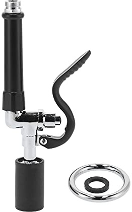 High Pressure Faucet Sprayer Commercial Rinse Valve Kit Black for Industrial Kitchens