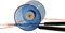 Zeekio Crystal Series Master Spin Diabolo Set - Dreifach-Kugellager, Fiberglasstäbe und Schnur (blau)