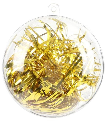 himaly 20 Stücke Acrylkugeln Transparent Set Christbaumkugeln Weihnachtskugeln Acryl Kugeln Durchsichtige Kunststoffkugeln Saisonal Dekoration Geschenk Weihnachtsbaumschmuck Party(80mm)