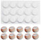 Uenmay Multifonctions Mousse en Silicone 3D Bakeware Mousse Dessert Mould DIY Mould 15 Trous de Forme Ronde, Blanc